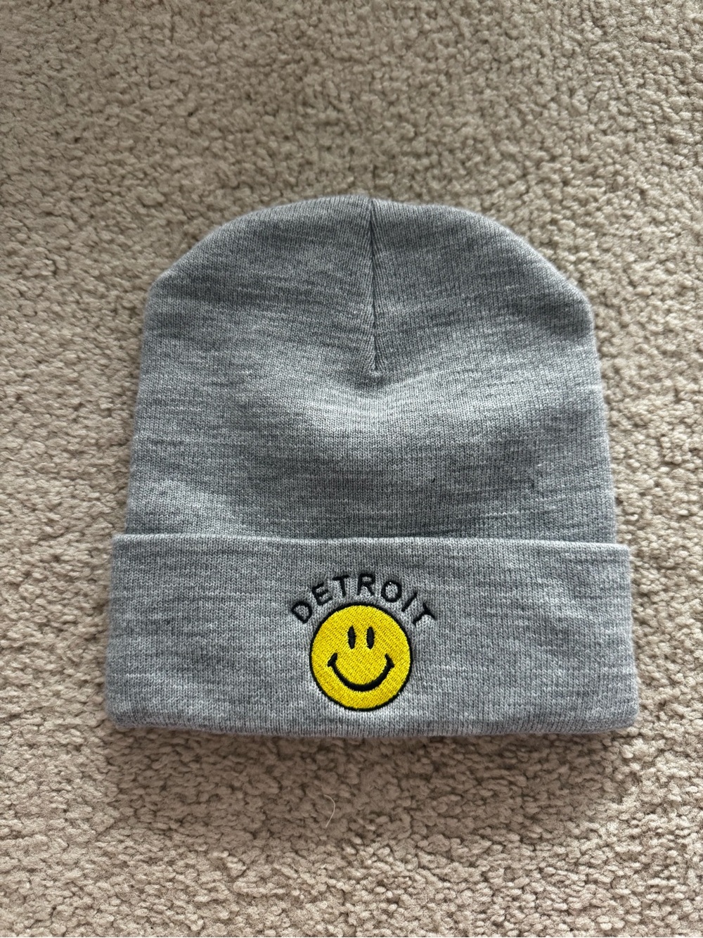 Detroit smiley beanie